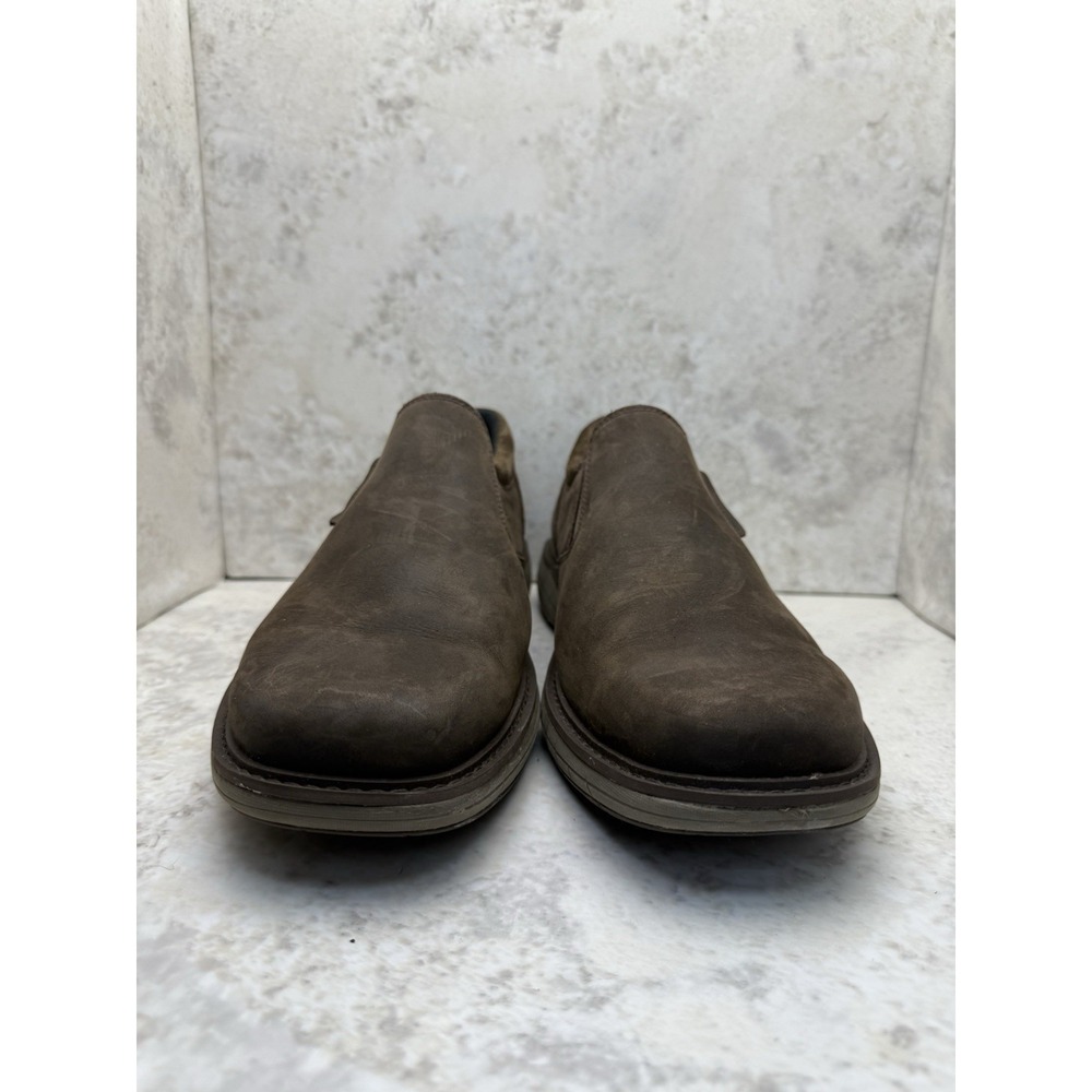 Merrell World Vue Moc Slip-Ons Mens Size 11.5 Nubuck Leather Slate Brown J94343W